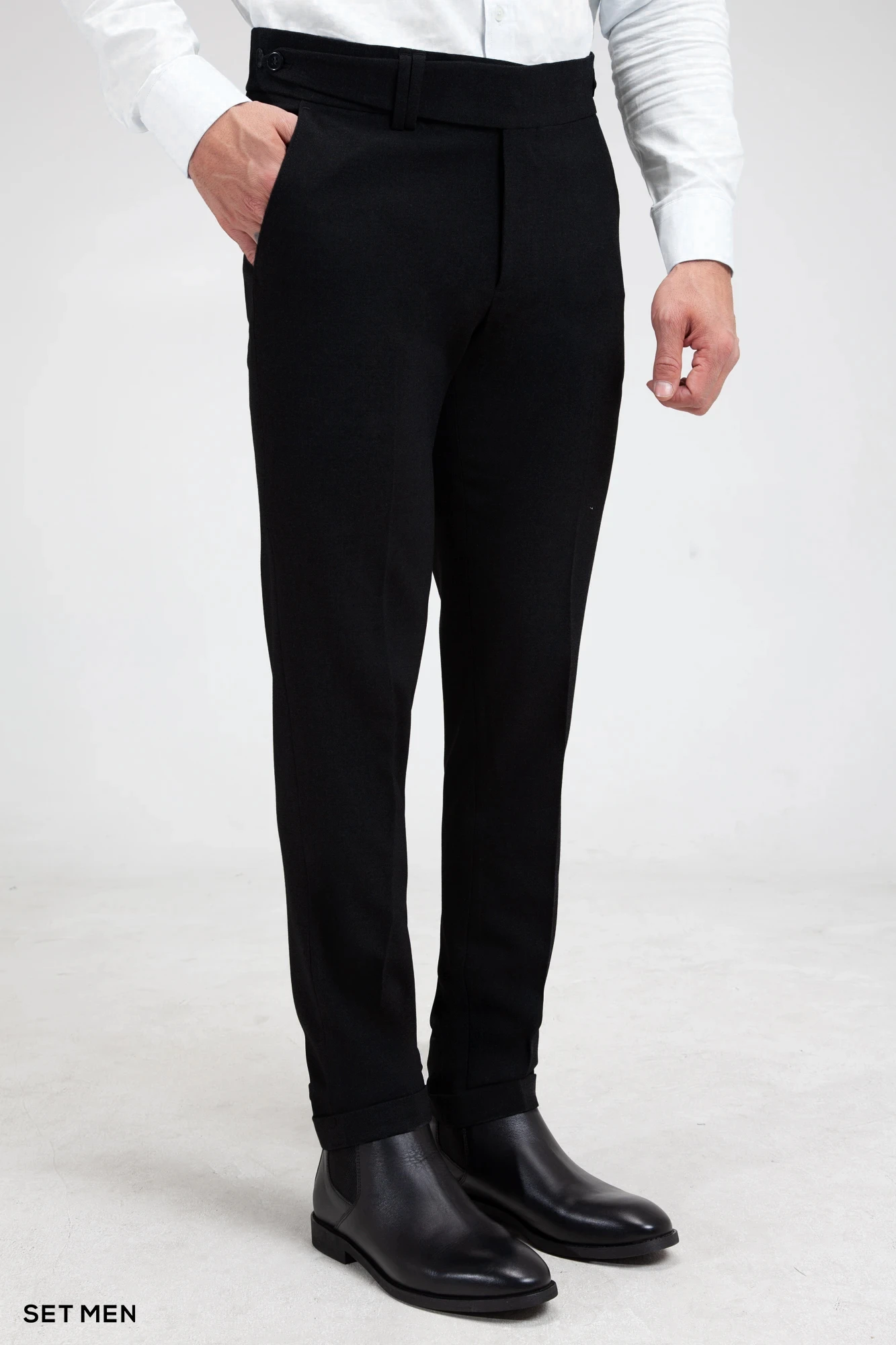 شلوار پارچه ای مردانه کمر پهن ایتالیایی