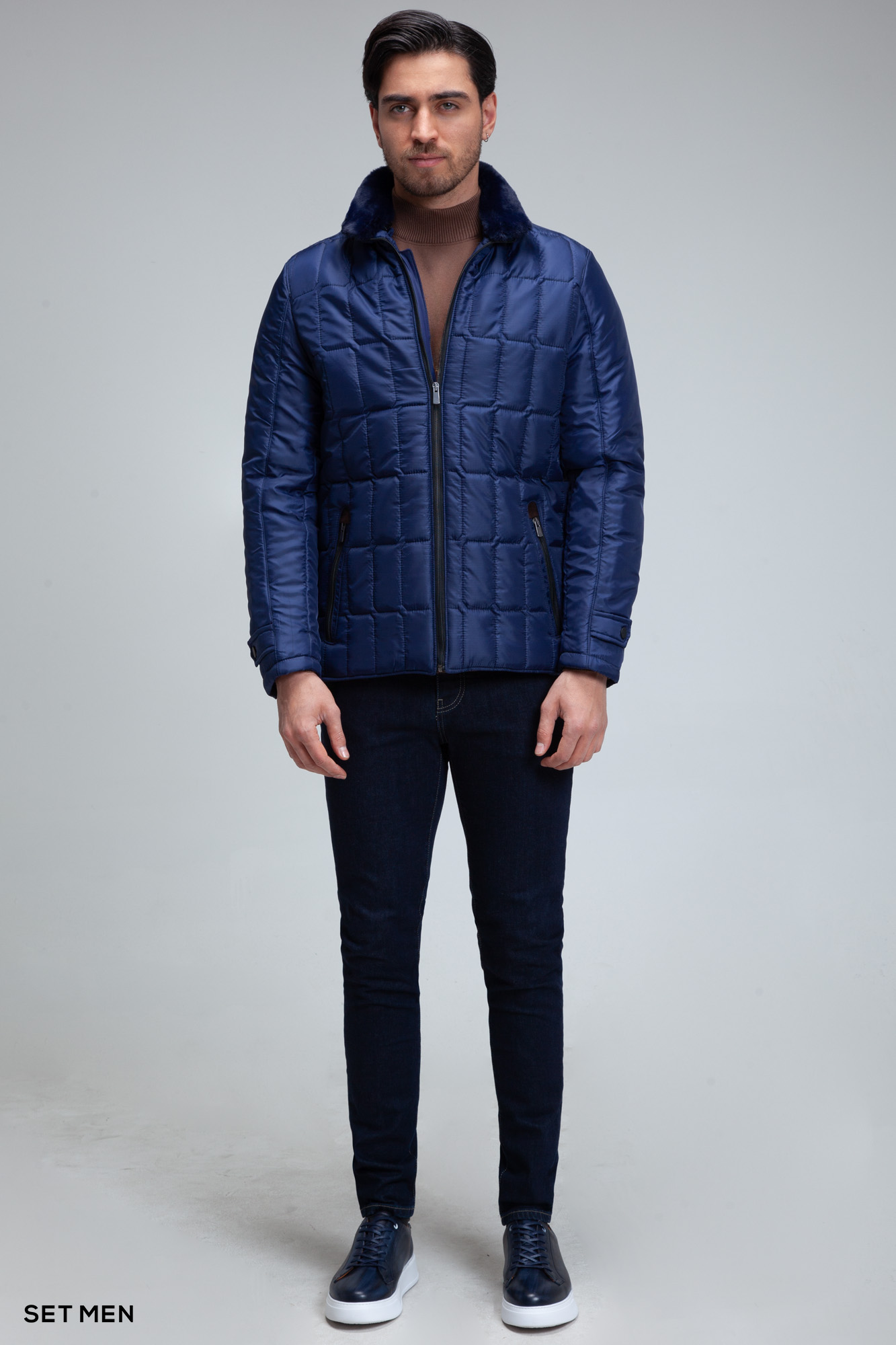 کاپشن کتی یقه خز دار