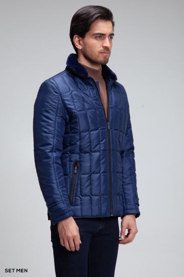 کاپشن کتی یقه خز دار