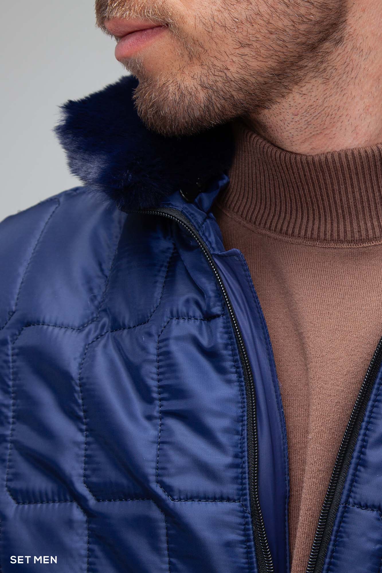 کاپشن کتی یقه خز دار