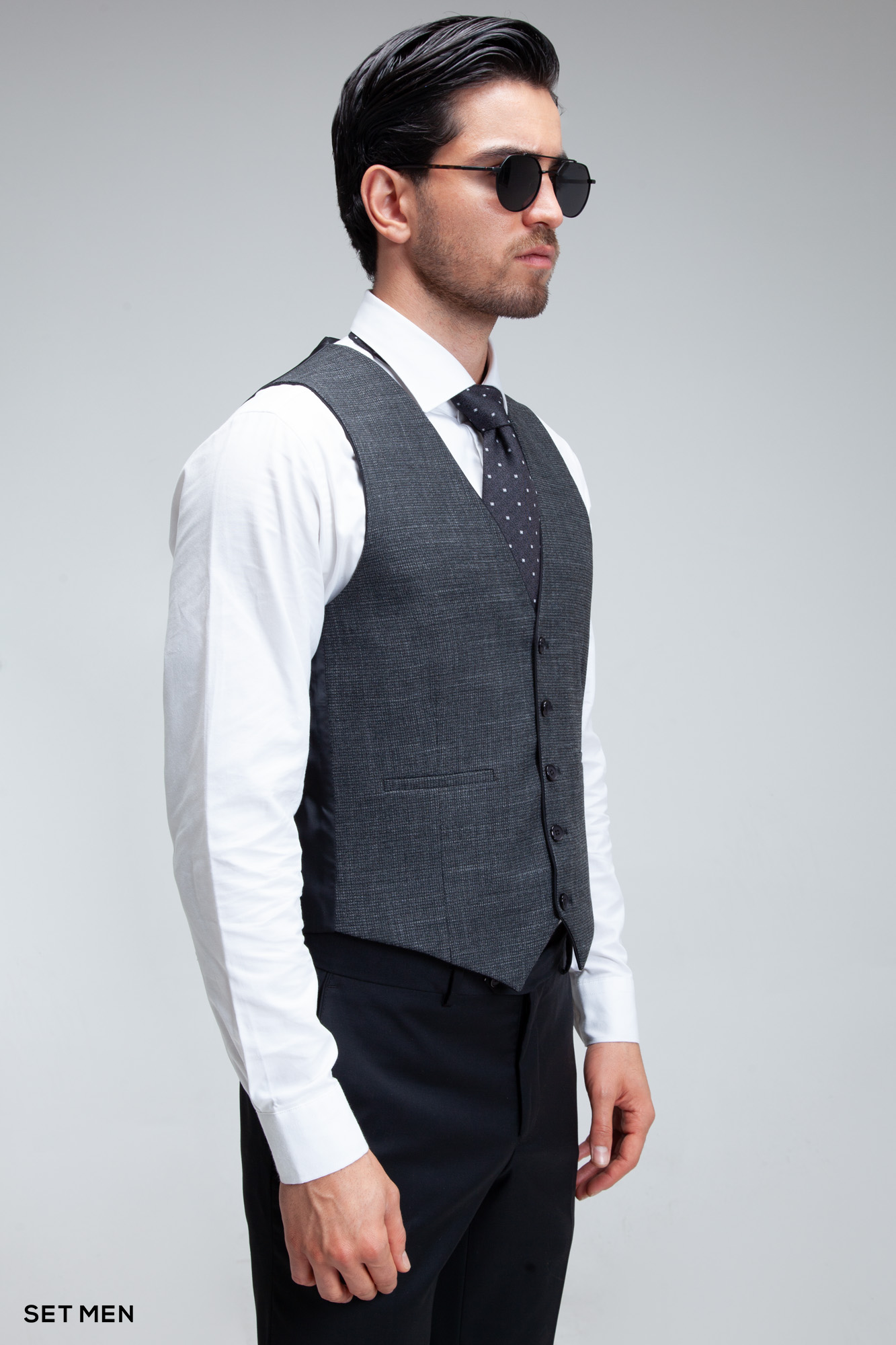 کت و شلوار مردانه سه تکه ژیله دورو