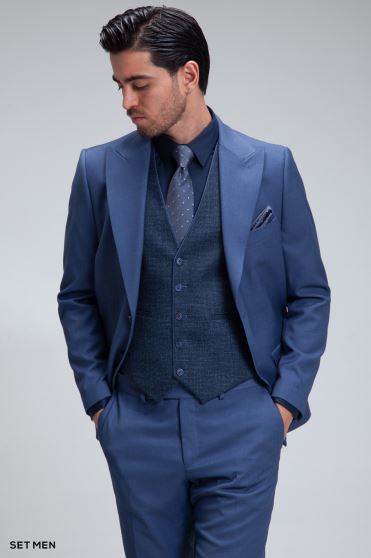 کت و شلوار مردانه سه تکه ژیله دورو