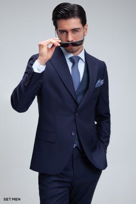 کت و شلوار مردانه سه تکه ژیله دورو