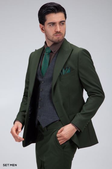 کت و شلوار مردانه سه تکه ژیله دورو