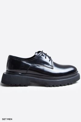 کفش مردانه چرم بند دار لژ بلند