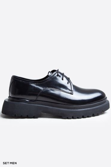 کفش مردانه چرم بند دار لژ بلند