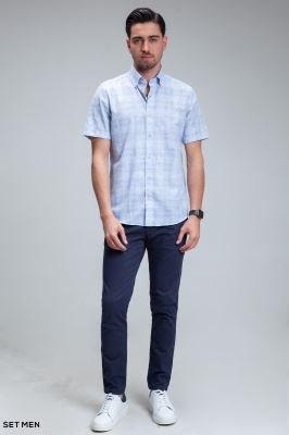 پیراهن مردانه آستین کوتاه لینن