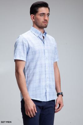 پیراهن مردانه آستین کوتاه لینن