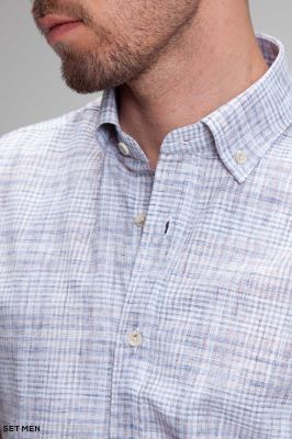 پیراهن مردانه آستین کوتاه لینن