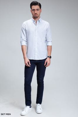 پیراهن مردانه لینن دیپلمات