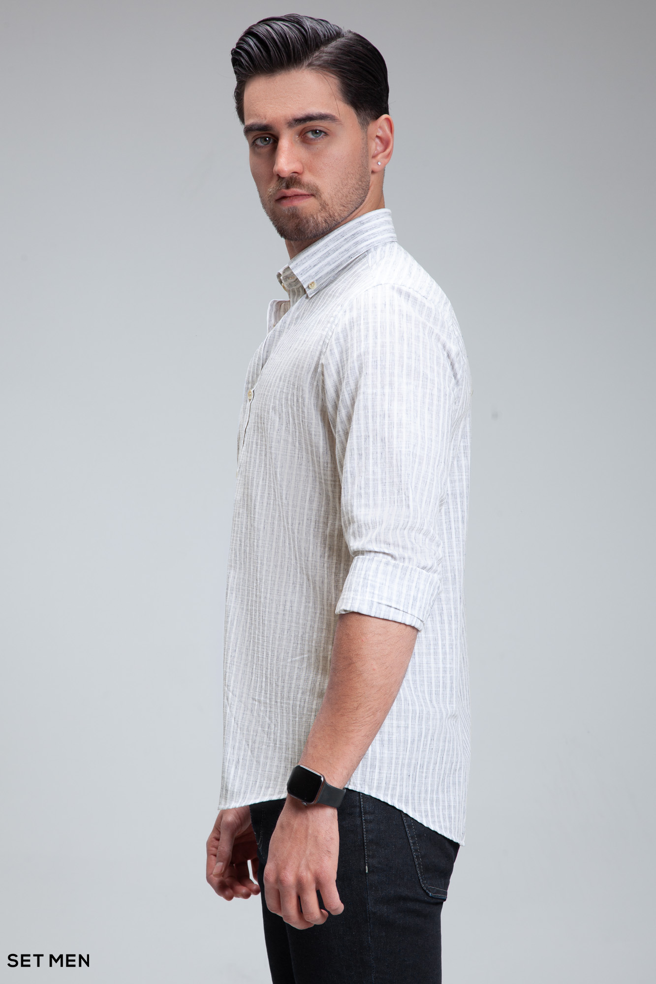 پیراهن مردانه لینن دیپلمات