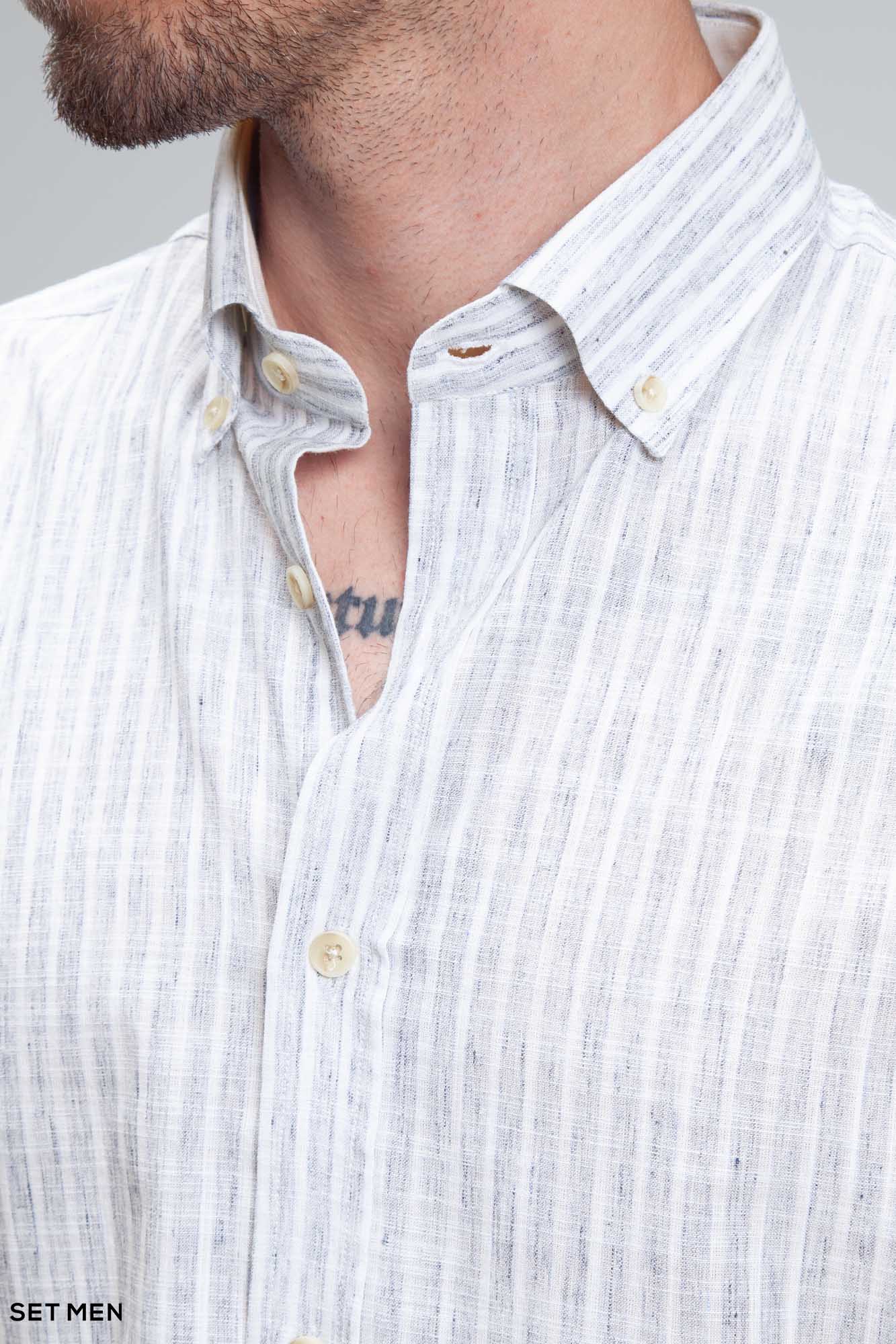 پیراهن مردانه لینن دیپلمات