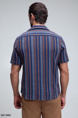 پیراهن مردانه کنفی آستین کوتاه