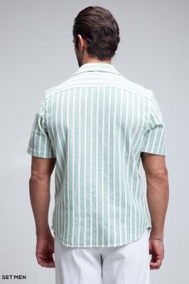 پیراهن مردانه کنفی آستین کوتاه