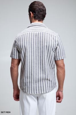 پیراهن مردانه کنفی آستین کوتاه