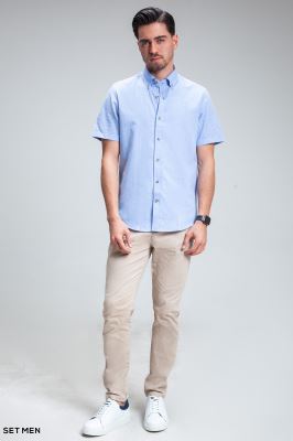 پیراهن مردانه آستین کوتاه لینن