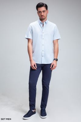 پیراهن مردانه آستین کوتاه لینن