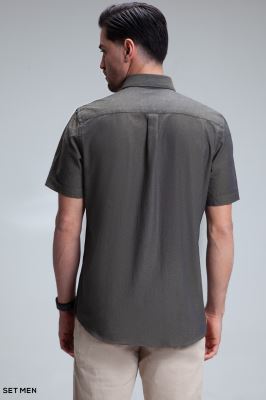 پیراهن مردانه آستین کوتاه لینن