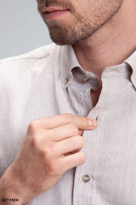 پیراهن مردانه آستین کوتاه لینن