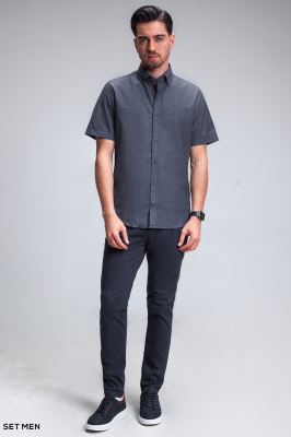پیراهن مردانه آستین کوتاه لینن