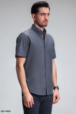 پیراهن مردانه آستین کوتاه لینن