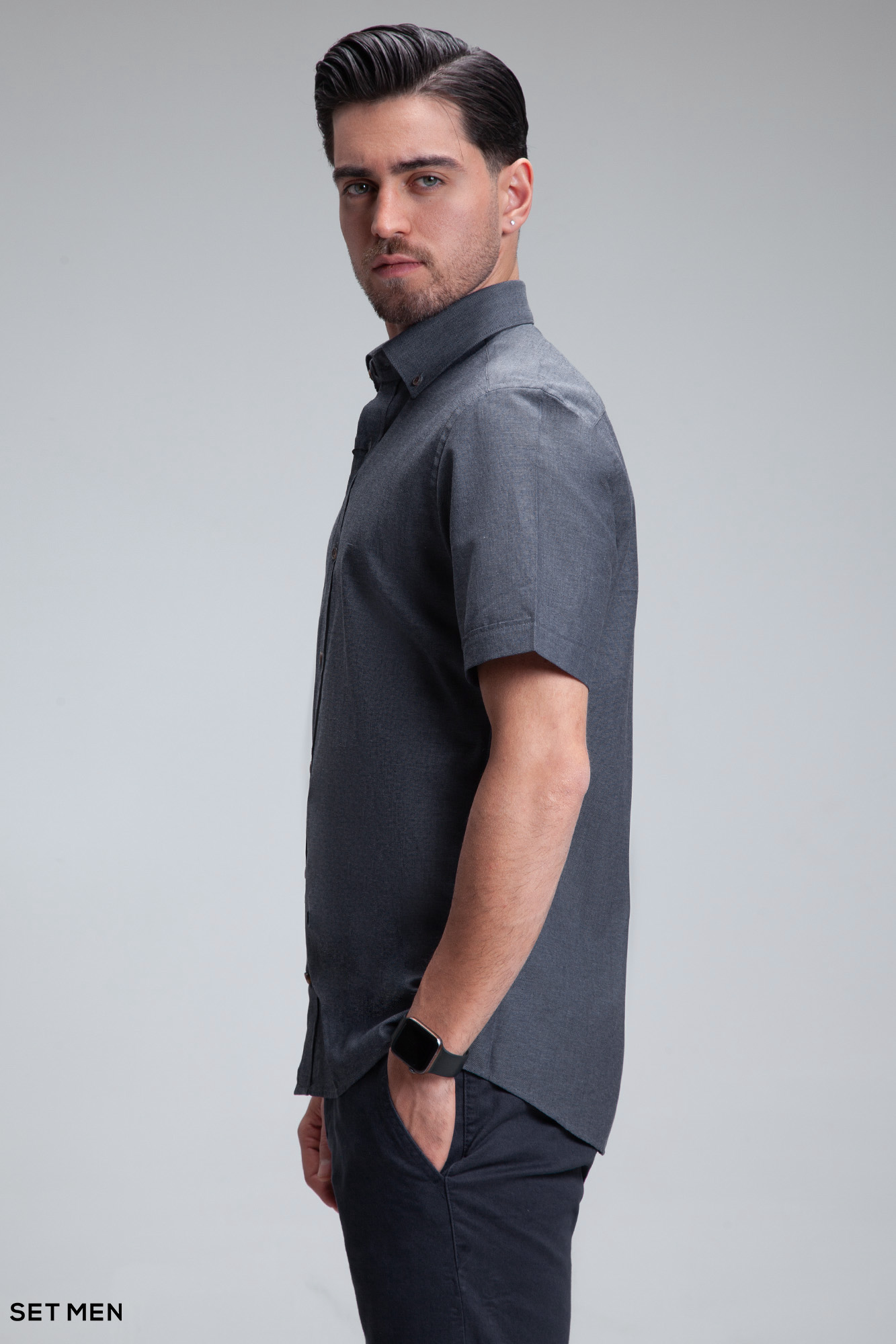 پیراهن مردانه آستین کوتاه لینن