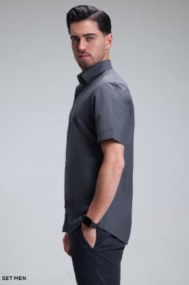 پیراهن مردانه آستین کوتاه لینن