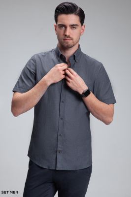پیراهن مردانه آستین کوتاه لینن