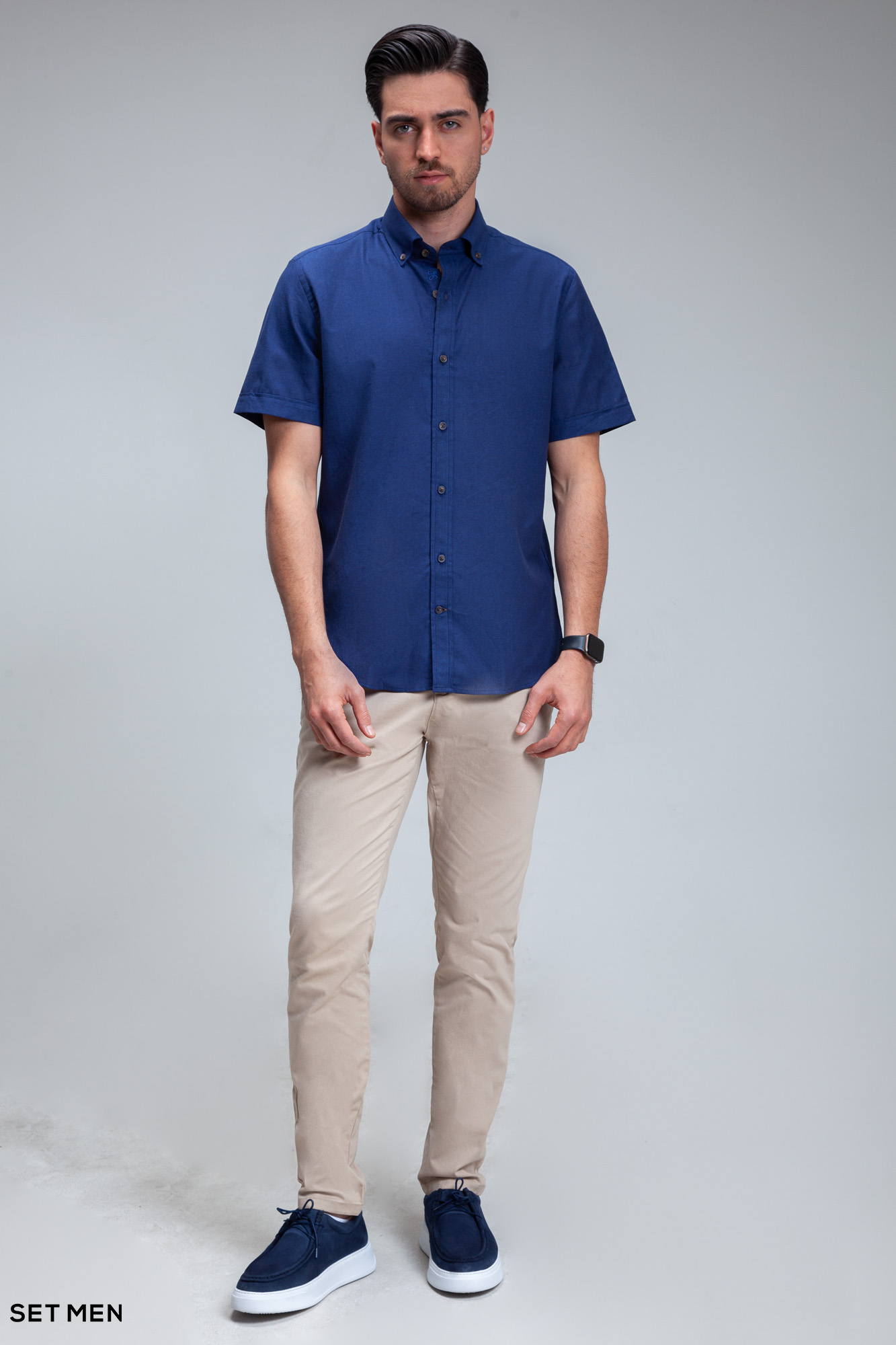 پیراهن مردانه آستین کوتاه لینن