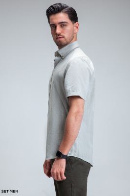 پیراهن مردانه آستین کوتاه لینن