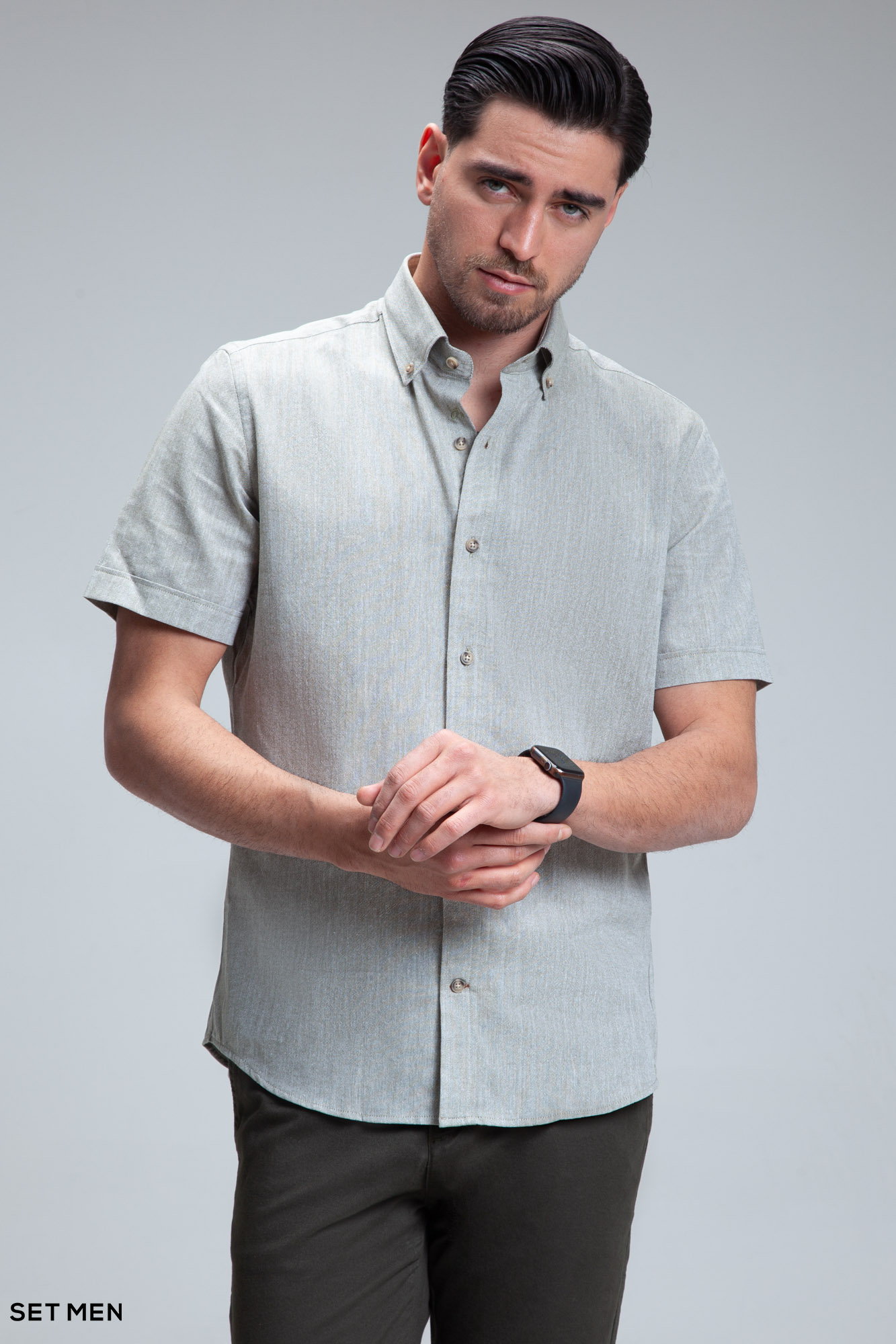 پیراهن مردانه آستین کوتاه لینن