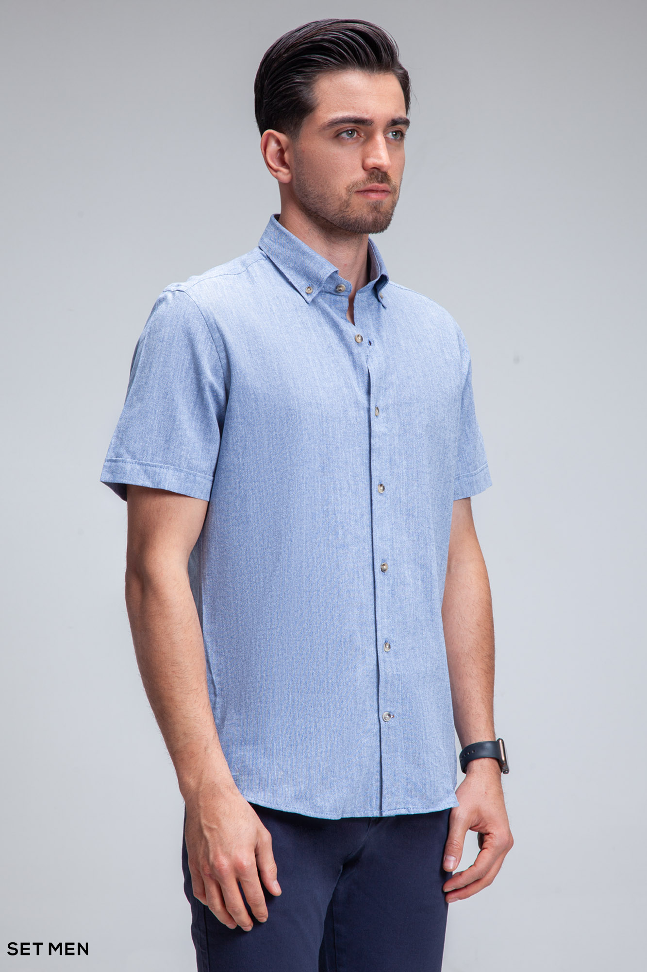 پیراهن مردانه آستین کوتاه لینن