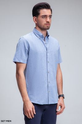 پیراهن مردانه آستین کوتاه لینن
