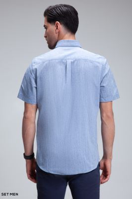 پیراهن مردانه آستین کوتاه لینن