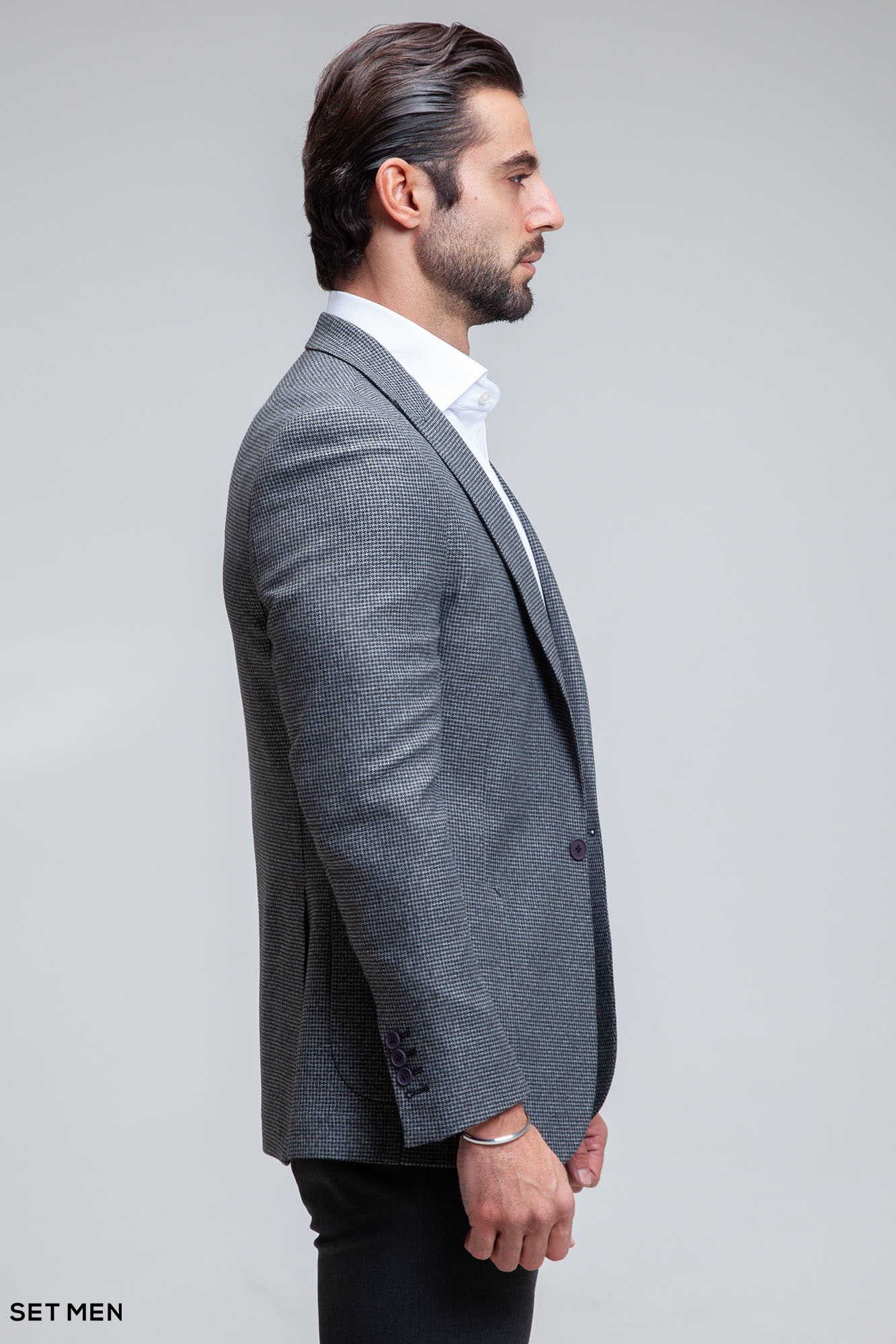 کت تک مردانه یقه بلیزر تک دکمه پیردوپل