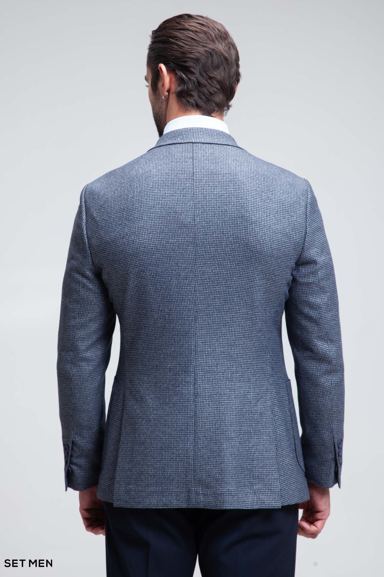 کت تک مردانه یقه بلیزر تک دکمه پیردوپل