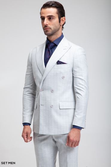 کت و شلوار مردانه شش دکمه دیپلمات