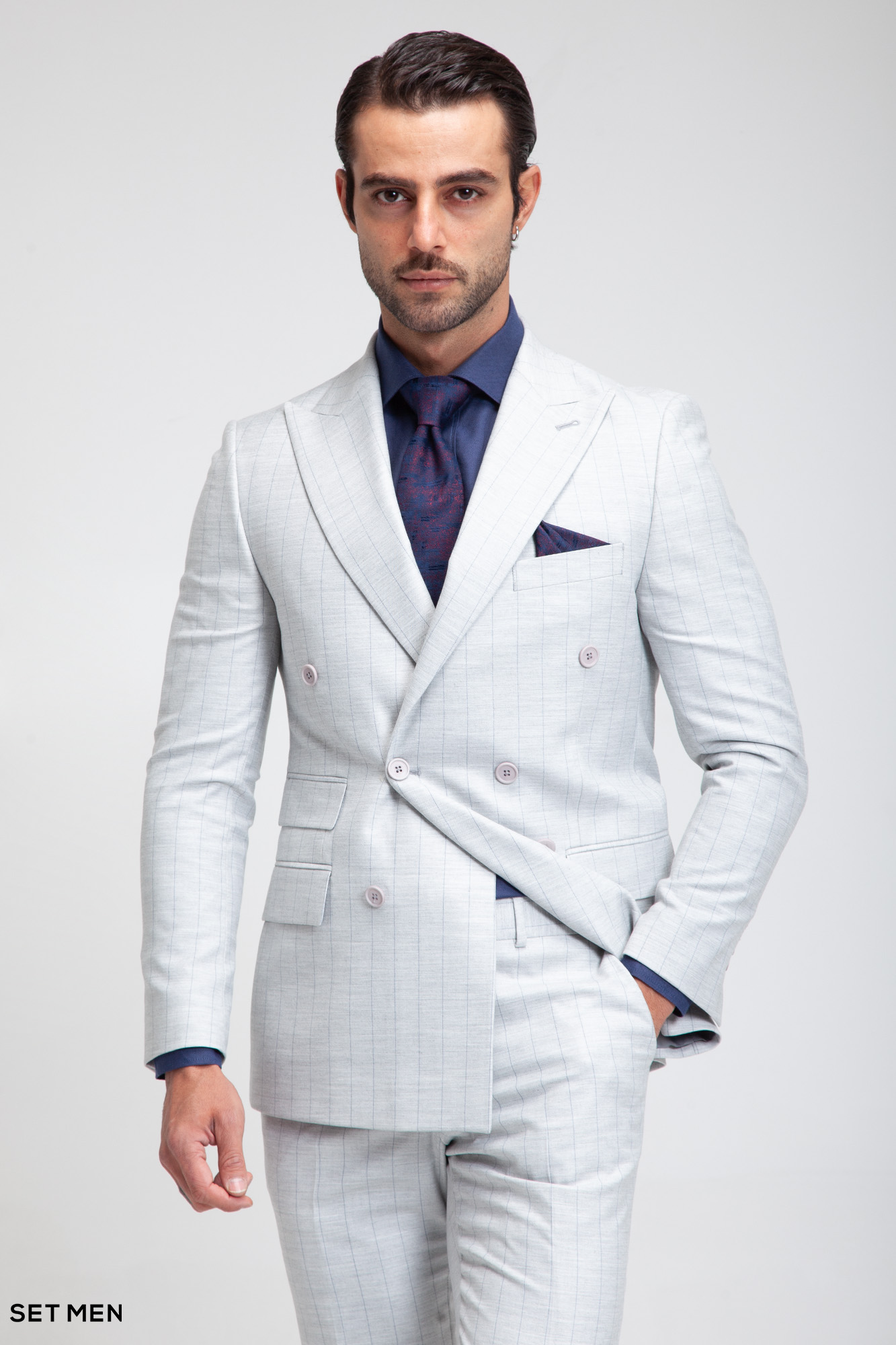 کت و شلوار مردانه شش دکمه دیپلمات