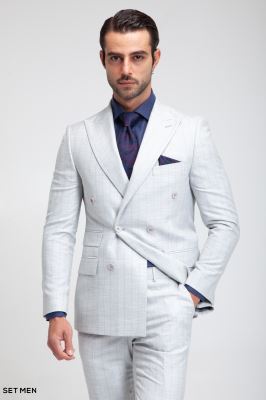 کت و شلوار مردانه شش دکمه دیپلمات