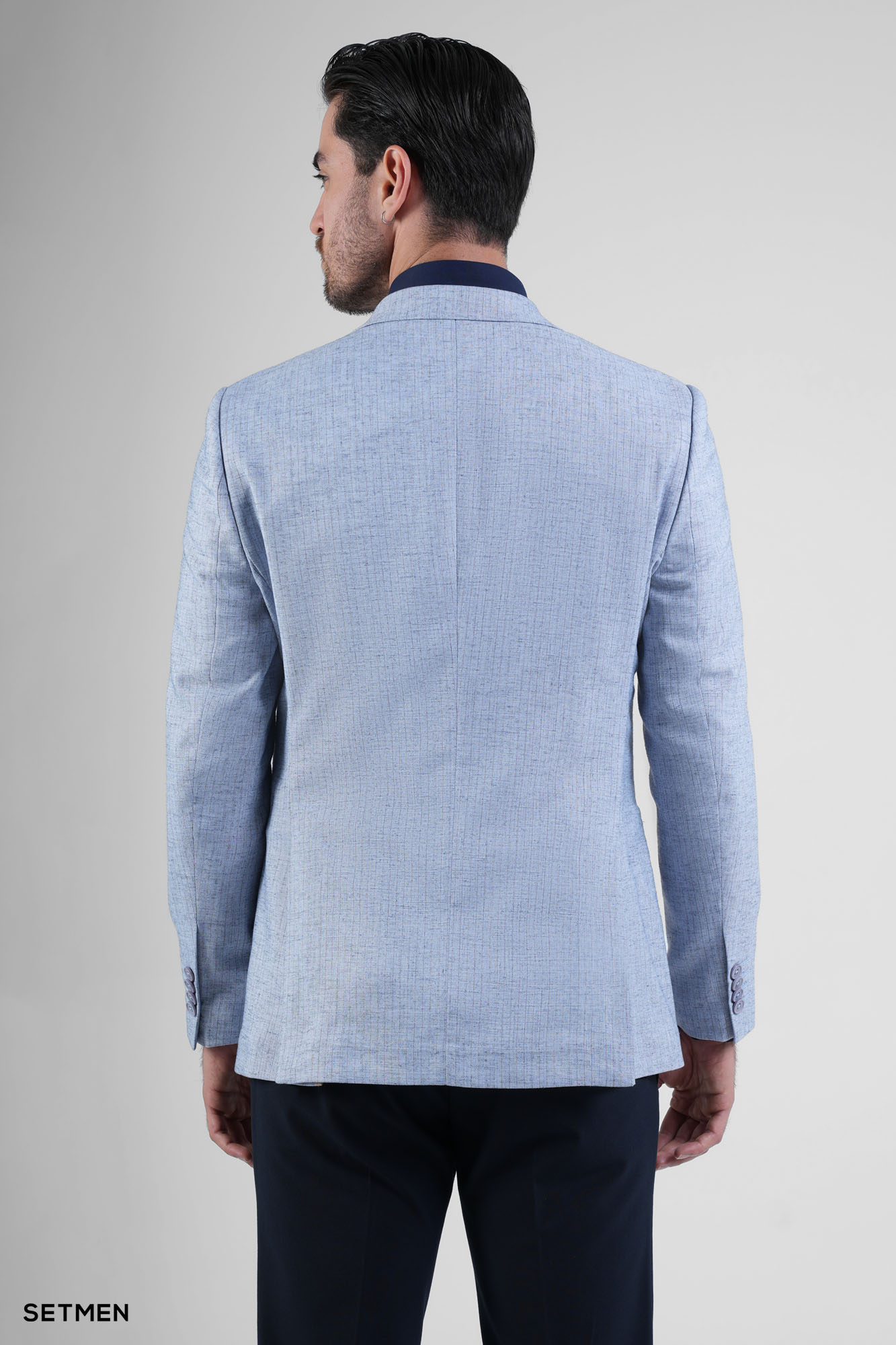 کت تک مردانه دبل برست لینن دیپلمات