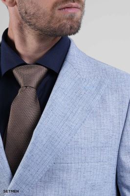 کت تک مردانه دبل برست لینن دیپلمات