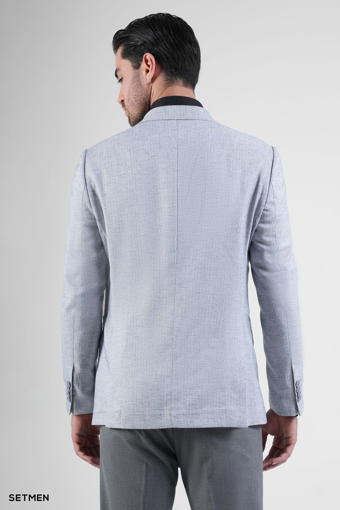 کت تک مردانه دبل برست لینن دیپلمات