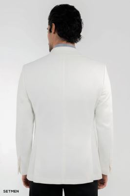 کت تک مردانه نیم آستر دو دکمه یقه ایتالیایی