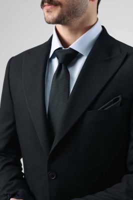 کت تک مردانه نیم آستر دو دکمه یقه ایتالیایی