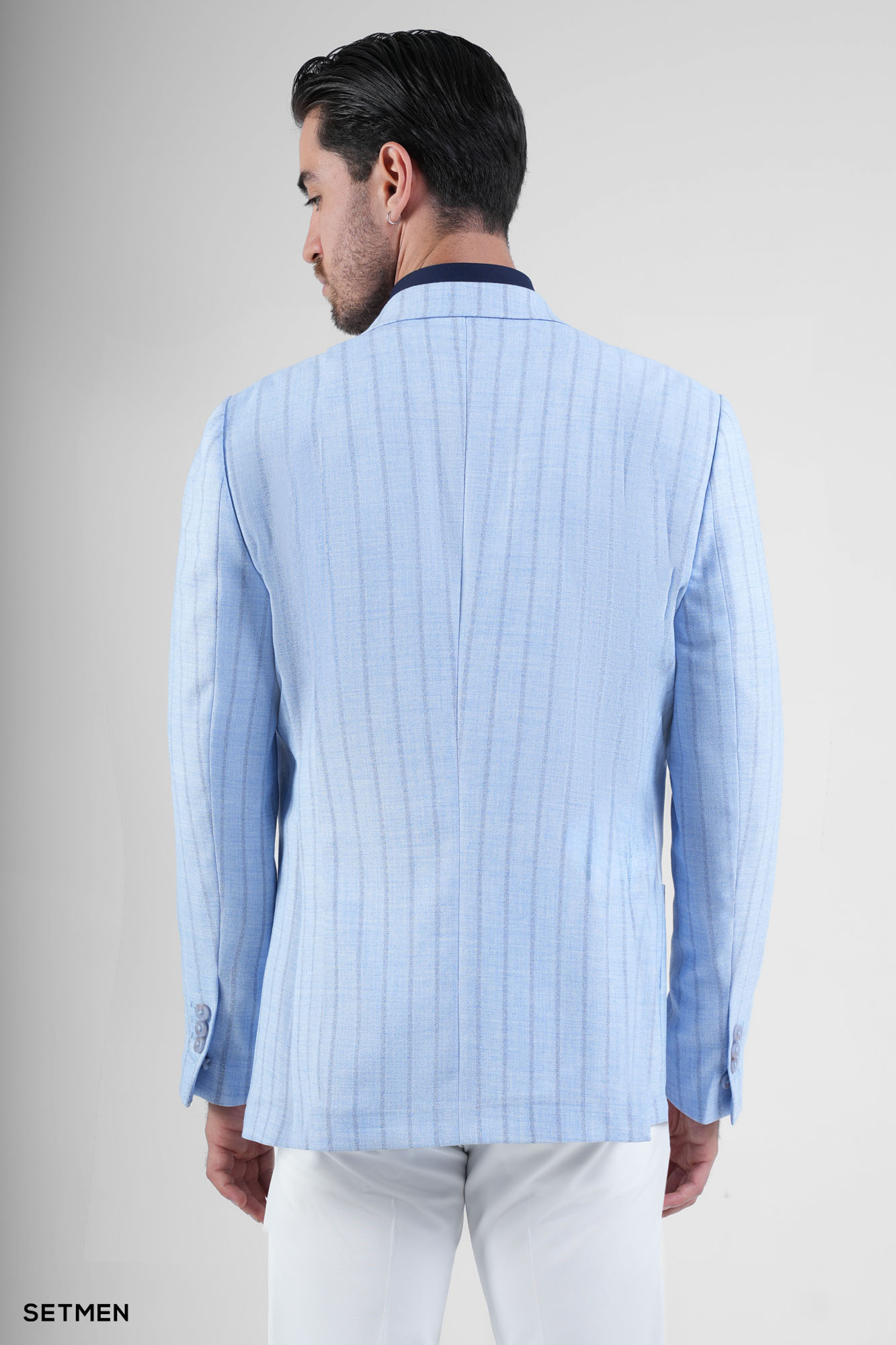 کت مردانه نیم آستر شش دکمه دیپلمات