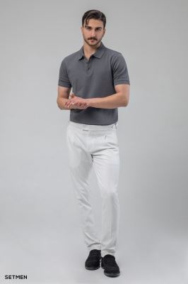 تیشرت یقه دار ژاکارد کلاسیک