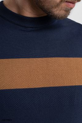 تیشرت مردانه یقه گرد بافت اولد مانی