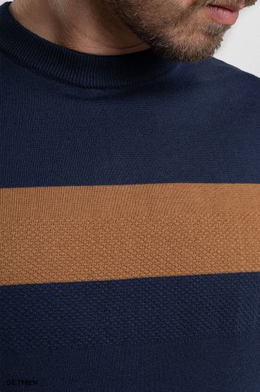 تیشرت مردانه یقه گرد بافت اولد مانی