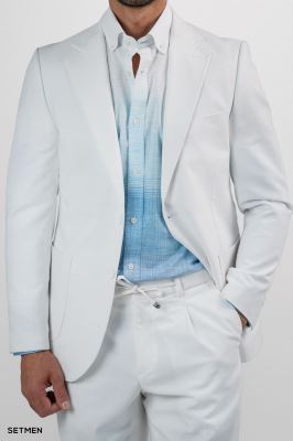 کت تک مردانه نیم آستر جیب پاکتی