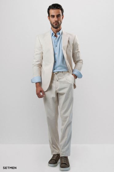 کت تک مردانه نیم آستر جیب پاکتی